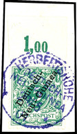 5 Pfg. Grün Vom Bogenoberrand Mit Violetten Ekr. "HERBERTSHÖHE 29/5 01" Auf Briefstück, U.a. Signiert Jäschke-L. BPP, Ka - German New Guinea