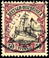 HERBERTSHÖHE 1/7 14, Klar Auf 50 Pfg Schiffszeichnung, Kriegspost, Katalog: 14 O - Nouvelle-Guinée