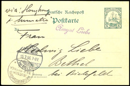 1906, Ganzsachenkarte 5 Pfg Kaiseryacht, Stempel HERBERSTHÖHE DNG 23.5 06 (in Der Unteren Linken Ecke, Wertstempel Nicht - Altri & Non Classificati