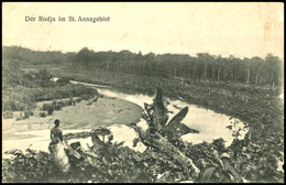 ST. ANNAGEBIET, 1913, 5 Pfg (2) Kaiseryacht , Stempel HERBERTSHÖHE DNG 24/11 13, Auf Seltener AK "Der Rodju Im St. Annag - Other & Unclassified