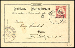 5 Pesa Mit Ekr, "DAR - ES - SALAAM...02", (ohne Tages- Und Monatsangabe) Auf Ansichtskarte Nach Wien Mit Ankunftsstempel - German East Africa