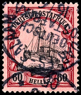 2½ Bis 60 H. Schiffszeichnung O.Wz., 8 Werte Kpl. Gest., Mi. 200,-, Katalog: 22/29 O - German East Africa