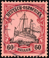 60 H. Kaiserjacht, Gest., Gepr. Jäschke-L. BPP, 120.-, Katalog: 29 O - Deutsch-Ostafrika