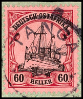 60 H. Kaiseryacht, Tadelloses Briefstück., Gepr. Jäschke-L. BPP, Mi. 240.-, Katalog: 37 BS - Deutsch-Ostafrika