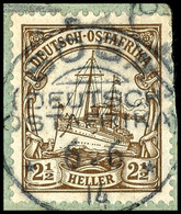 SOGA 6. 6. 14, Klar Auf Briefstück Mit 2 1/2 Heller Kaiseryacht, Katalog: 30 BS - Duits-Oost-Afrika