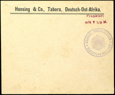 Vorausfrankatur Dienstsiegel "KAISERL. POSTDIREKTOR DEUTSCH-OSTAFRIKA" (Morogoro), L2 "Frankiert / Mit 7 1/2 H." Rotbrau - German East Africa