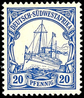 10 Und 20 Pfennig Ohne Wasserzeichen, Postfrisch, Ohne Signatur, Michel 155,-, Katalog: 13,14 ** - Sud-Ouest Africain Allemand