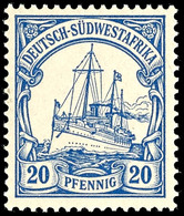 20 Pfg Kaiseryacht, Tadellos Postfrisch, Unsigniert, Kabinett, Mi. 95.-, Katalog: 14 ** - German South West Africa