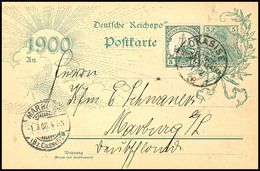 OKASISE 5 Pfennig Auf Jahrhundertkarte, Stempel  Auf Ganzstück Selten Nach Deutschland Mit Ankunftsstempel, Michel/Arge  - Deutsch-Südwestafrika