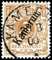 3 Pfennig Hellocker, Gestempelt, Kabinett, Michel 150,-, Katalog: 1e O - Kamerun