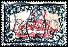 5 Mark Gestempelt, Kabinettstück, Michel 600,-, Katalog: 19 O - Camerun