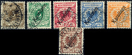 3 Bis 50 Pfennig Steiler Aufdruck, Gestempelt, Pracht, Michel 220,-, Katalog: 1/6II O - Caroline Islands