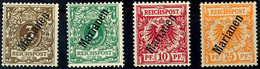 3-10 Pf. Und 25 Pf. Steilaufdruck Je Tadellos Ungebraucht, Mi. 135,--, Katalog: 1II-3II, 5II * - Marianen