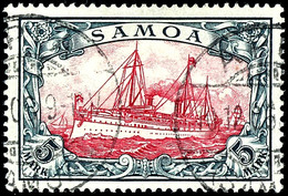 5 Mark Gestempelt, Kabinett, Michel 600,-  Gepr. Bothe BPP, Katalog: 19 O - Samoa