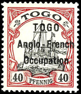 40 Pfg Kaiseryacht Mit Aufdruck In Type I, Tadellos Ungebraucht Mit Originalgummierung, Auflage Nur 550 Exemplare, Fotoa - Togo