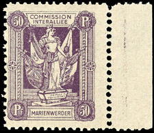 50 Pfennig Frauengestalt, Postfrisch Vom Rechten Rand, Geprüft Klein Und Nagler VPP, Mi.200,-, Katalog: 8xB ** - Other & Unclassified