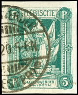 5  Pfennig Frauengestalt, Gestempelt Ungezähnt, Kurzbefund Klein VPP "echt, Einwandfrei", MI.450,-, Katalog: 30U O - Andere & Zonder Classificatie