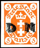 5 Pfennig Kleines Staatswappen, Postfrisch Ungezähnt Mit Abart "Doppelter Aufdruck", Geprüft Soecknick BPP, Mi.320,-, Ka - Other & Unclassified