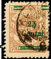 25 C. A. 10 Mk Hellbraun, Type Ie, Sauber Gestempelt, Fotobefund Huylmans BPP (07/2016) "einwandfrei", Katalog: 214Ie O - Memel (Klaïpeda) 1923