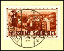 40 C. - 5 Fr. Volkshilfe 1932, Kompletter Satz Mit 7 Werten, Gestempelt "Beckingen * (Saar) A 10.4.33" Auf Briefstücken, - Sonstige & Ohne Zuordnung