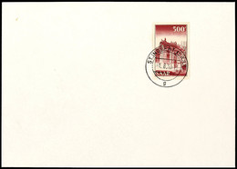 500 Fr. Wiederaufbau Der Ludwigskirche Als Blanko-FDC Mit K2 "St. Ingbert (Saar) 1.8.53", Tadellose  Erhaltung, Fotokurz - Other & Unclassified