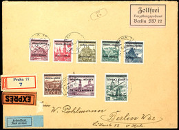 Aufdruckausgabe Komplett Auf 2 Eilboten-Briefen Vom 8.9.39 Nach Berlin, Tadellos, Mi. 400,-+, Katalog: 1/19 BF - Bohemen En Moravië