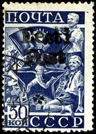 50 Kop. Sondermarke "Sportabzeichen GTO" Mit Handstempel-Aufdruck "Eesti Post", Gestempelt "ELVA +EESTI + B .. .. 41", I - Altri & Non Classificati