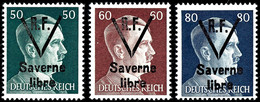 1 Pfg Bis 80 Pfg Hitler Mit Aufdruck "R. F. V Saverne Libre", Tadellos Postfrisch, Selten Angeboten!  ** - Altri & Non Classificati