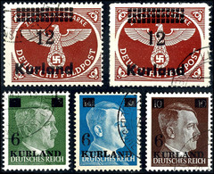 6 Bis 12 Pfg., 4 Werte Kpl. Gestempelt, Gepr. Van Loo BPP, Mi. 240,-, Katalog: 1/4 A,B O - Sonstige & Ohne Zuordnung