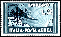 25 C. - 10 L. Flugpostmarken Und 2 L. Eilmarke, 8 Werte Komplett, Tadellos Postfrisch, Teils Gepr. Und Fotobefund Brunel - Autres & Non Classés