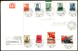 5 K. - 1 R. Mit Ersttagsstempel "WILNIUS 31.7.41" Auf Postalisch Vermutlich Nicht Befördertem Beleg Mit Ank.-Stempel, 5  - Altri & Non Classificati