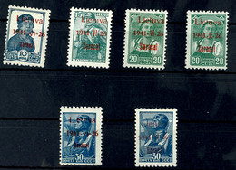 10 Bis 30 Kop., Braunroter Aufdruck, 10 Kop. Type I, 15 Kop. Type III, 20 Kop. Type II B Und III, 30 Kop. Type I Mit PF  - Altri & Non Classificati