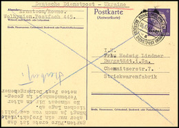 GANZSACHEN: 6 Pfg Hitler Mit Aufdruck, Antwortkarte, Von "ROWND (WOLHYNIEN) 06.12.43" Nach Burgstädt In Sachsen, Bedarfs - Other & Unclassified