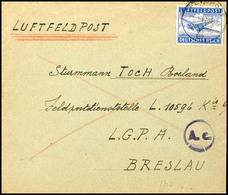 1A Auf Luftfeldpostbrief Vom 01.12.1942 Von ANTWERPEN/Belgien An Die Ostfront An Feldpost-Nr. 10596 = NSKK Reg. Der Luft - Autres & Non Classés