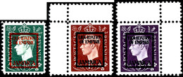 ½, 1½ Und, 3  P. Liquidation Of Empire Jamaika, 1½ Und 3 P Mit Zwischensteg, Ungebraucht O.G., Mi. 420,-, Katalog: 9,11, - Other & Unclassified