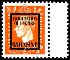 2  P. Liquidation Of Empire Bahama Mit Zwischensteg, Ungebraucht O.G., Mi. 140,-, Katalog: 12IV F (*) - Sonstige & Ohne Zuordnung