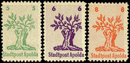 5 Pf. - 8 Pf. Freimarken, Postfrisch. Mi. 140.-, Katalog: 1/3 ** - Apolda