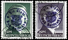 1 Pf. - 2 RM A. Hitler Mit Stadtsiegelüberdruck, Gestempelt, Gepr. Zierer BPP, Katalog: 1/23 O - Bad Gottleuba-Berggiesshuebel