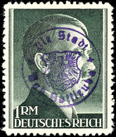 1 Reichsmark Hitler Mit Weiter Zähnung (A) Mit Lokalem Aufdruck, Tadellos Ungebraucht, Gepr. Zierer BPP, Katalog: 20A * - Bad Gottleuba-Berggiesshuebel