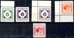 5 Pfg Bis 12 Pfg Freimarken, 6 Pfg In Beiden Farben, Tadellos Postfrisch, Mi. 510.-, Katalog: 9/12y ** - Görlitz