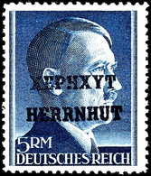 1 RM - 5 RM Hitler Mit Aufdruck, Postfrisch, Sign. Richter, Mi. 500.-, Katalog: DR799/802 ** - Herrnhut