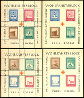 Rotes Kreuz, Je Blockpaar Gezähnt Und Geschnitten, Postfrisch, Mi. 150,-, Katalog: Bl.I/II A/B ** - Other & Unclassified