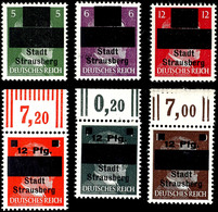 5 Bis 12 Pfg. Hitler, 6 Werte Kpl. Postfrisch, Gepr. Zierer BPP, Mi. 200,-, Katalog: 1/6 ** - Other & Unclassified