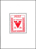 Block, 12 Pfg. Opfer De Faschismus Mit Kastenzähnung, Postfrisch, Mi. 300,-, Katalog: Bl. 1C ** - Storkow