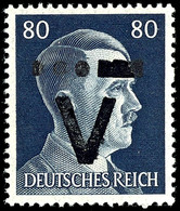 80 Pfg Hitler Mit Aufdruck, Ergänzungswert, Tadellos Ungebraucht, Mi. 240.- Für Postfrisch, Katalog: XVIII * - Westerstede