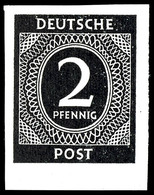 2 Pfg. Ziffer, Ungezähnt, Postfrisch, Mi. 300,-, Katalog: 912U ** - Other & Unclassified