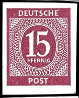 16 Pfg. Ziffern, Ungezähnt, Postfrisch, Mi. 300,-, Katalog: 921U ** - Sonstige & Ohne Zuordnung