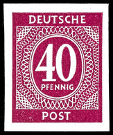 40 Pfg. Ziffern, Ungezähnt, Postfrisch, Sign. Bühler, Fotobefund Hohmann BPP: "echt Und Einwandfrei", Mi. 400,-, Katalog - Sonstige & Ohne Zuordnung