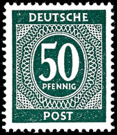 50 Pfg. Ziffern, Wz. Steigend, Postfrisch, Gepr. Schlegel BPP, Mi. 300,-, Katalog: 932Y ** - Altri & Non Classificati