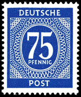 75 Pfg. Ziffern, Wz. Steigend, Postfrisch, Mi. 300,-, Katalog: 934Y ** - Sonstige & Ohne Zuordnung